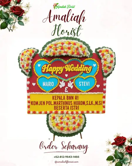 Papan Bunga Pernikahan Bojongkaso